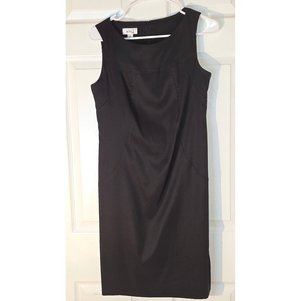Alyx Limited Black Sleeveless Sheath Dress Size 6 0306J08 Tailored Career Wear
